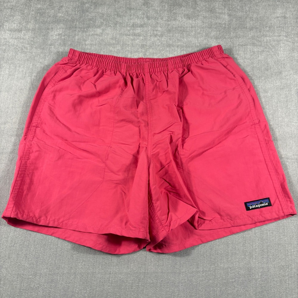 Patagonia Mens Baggies 5 Inseam Shorts Pink Recycled Nylon Mesh Lined Size M